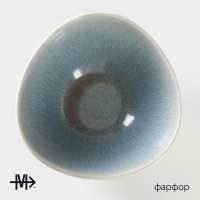 Салатник фарфоровый Magistro Ocean, 800 мл, цвет голубой