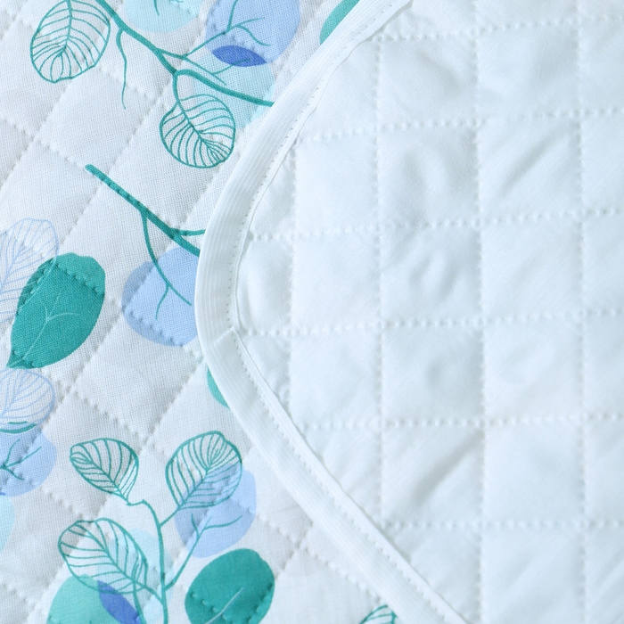 Комплект с покрывалом Эвкалипт 155х210, 150х220, 70х70см, бз синий, бязь 120г/м, хл100%