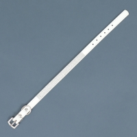 Ошейник со стразами в 4 ряда и стразы на пряжке, 38 х 1,5 см, ОШ 26-33, белый