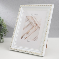 Фоторамка пластик "МИРАМ" 15х21 см, 642968-6, белый (пластиковый экран)