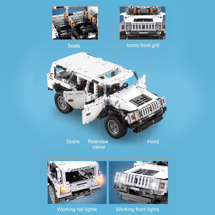 Конструктор радиоуправляемый «Внедорожник», 575 деталей, 2 варианта управления Конструктор радиоуправляемый «Внедорожник», 575 деталей, 2 варианта управления