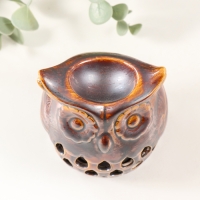 Аромалампа керамика "Филин. Капельки" коричневый 7,5х8х10 см Аромалампа керамика "Филин. Капельки" коричневый 7,5х8х10 см