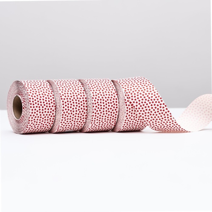 Лента Лента "Аmore" для декора и подарков, ,белая, 5 см х 45 м