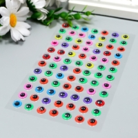 Наклейка пластик "Цветные глазки" 24х10 см Наклейка пластик "Цветные глазки" 24х10 см