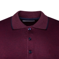 Поло мужское с длинным рукавом, цвет бордовый, размер 46 (M)