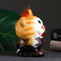 Копилка "Котик с подарком" рыжий чуб 14х12х16см Копилка "Котик с подарком" рыжий чуб 14х12х16см