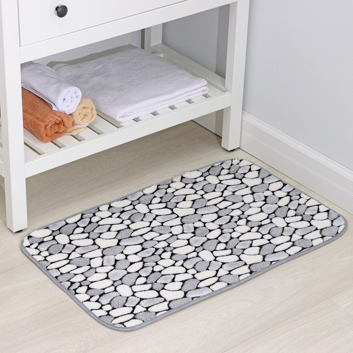 Коврик для ванной и туалета Доляна «Галька», 50×80 см Коврик для ванной и туалета Доляна «Галька», 50×80 см