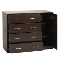 Комод 5 ящиков с дверью 1100х480х900 Венге темный Комод 5 ящиков с дверью 1100х480х900 Венге темный