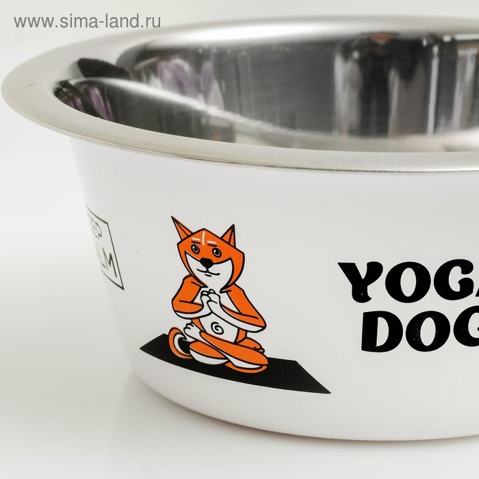 Миска стандартная Миска стандартная "Пижон. Yoga Dog", 450 мл