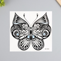 Татуировка на тело черная "Бабочка" 38х24 см Татуировка на тело черная "Бабочка" 38х24 см