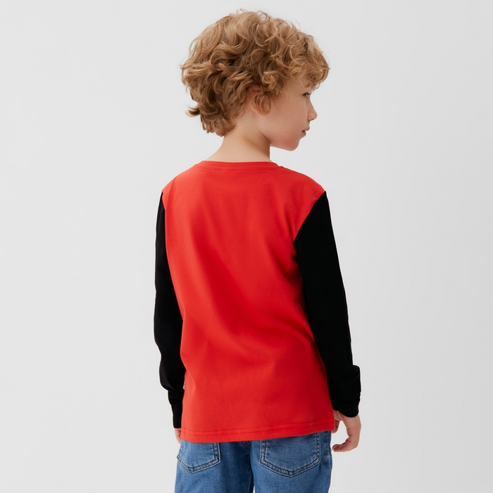 Футболка с длинным рукавом MARVEL "Человек паук", рост 122-128 (34), красный/чёрный