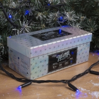 Гирлянда «Нить» 10 м, IP65, УМС, тёмная нить, 100 LED, свечение синее, мерцание белым, 220 В Гирлянда «Нить» 10 м, IP65, УМС, тёмная нить, 100 LED, свечение синее, мерцание белым, 220 В