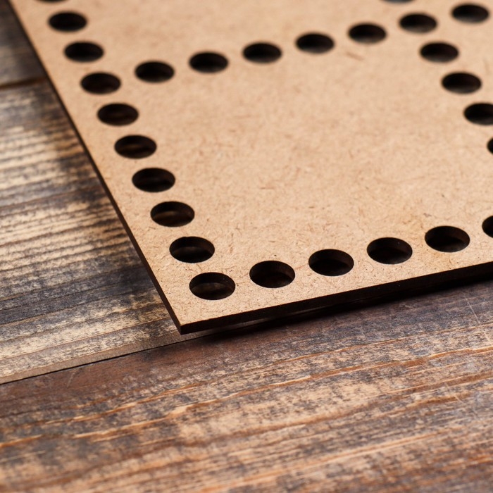 Заготовка для вязания "Прямоугольник, перфорация", донышко хдф, 40&times;30 см, d=9мм