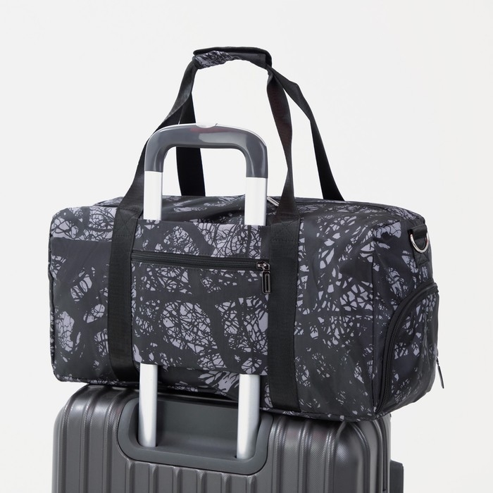 Сумка спортивная на молнии, наружный карман, средний размер, цвет чёрный Сумка спортивная на молнии, наружный карман, средний размер, цвет чёрный