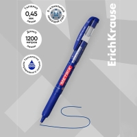 Ручка-роллер Erich Krause METRIX, узел 0.5, чернила синие, длина письма 1200 метров Ручка-роллер Erich Krause METRIX, узел 0.5, чернила синие, длина письма 1200 метров