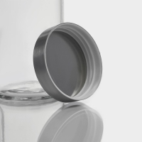 Банка стеклянная для хранения сыпучих продуктов Доляна &laquo;Премиум&raquo;, 550 мл, 15&times;8 см, с металлической крышкой