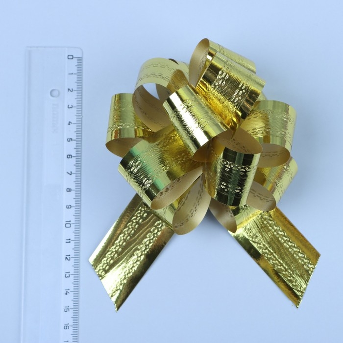 Бант-шар No3,2 полоса, золото Бант-шар No3,2 полоса, золото