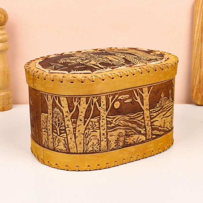 Батонница &laquo;Сказка&raquo;, 26х17х15 см, береста