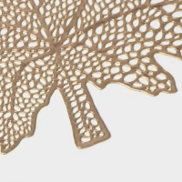 Салфетки сервировочные на стол Доляна «Кленовый лист», 4 шт, d=38 см, цвет золотой Салфетки сервировочные на стол Доляна «Кленовый лист», 4 шт, d=38 см, цвет золотой