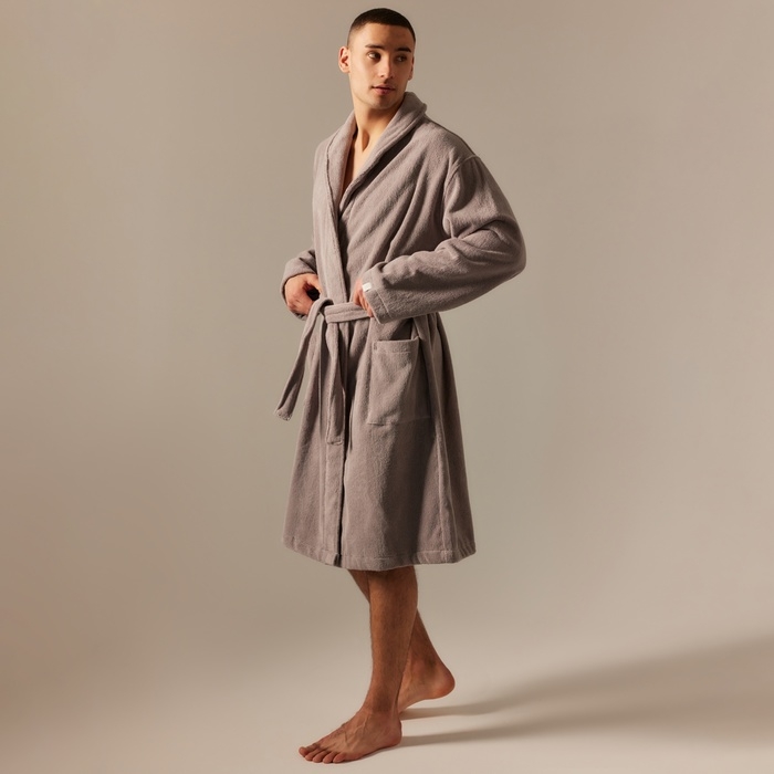 Халат махровый мужской SL HOME: Basic "Софт Мист", размер S, 100% хлопок, 420 г/м2