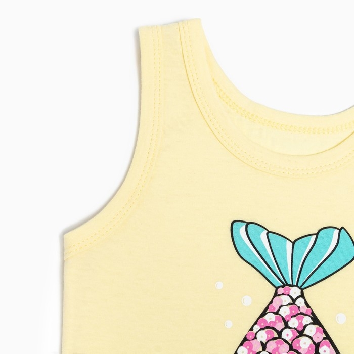 Комплект для девочки (майка, трусы), цвет жёлтый, рост 116 см Комплект для девочки (майка, трусы), цвет жёлтый, рост 116 см