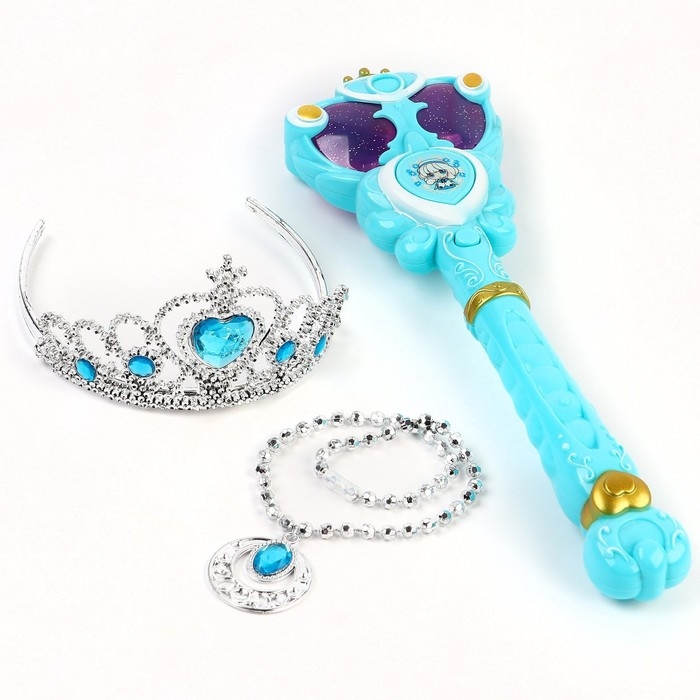 Игровой набор Disney &laquo;Холодное сердце&raquo;, корона, подвеска, 12 мелодий, световые эффекты, цвет голубой