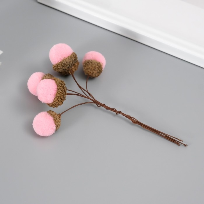 Цветы для декорирования Цветы для декорирования "Хлопчик" розовый 1 букет= 6 веточек d=2 см 11 см