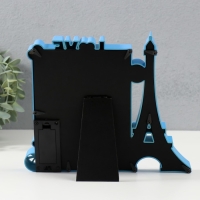 Фоторамка с подсветкой "Эйфелева башня" пластик, 10х15 см, цв. голубой