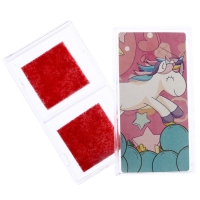 Печать цветная &laquo;Единороги&raquo;, набор 3 шт., ролик-печать с 2 насадками, штемпельная подушка