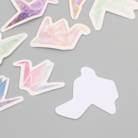 Наклейки для творчества "Бумажные журавлики" набор 46 шт 6,4х4,4 см Наклейки для творчества "Бумажные журавлики" набор 46 шт 6,4х4,4 см