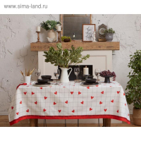 Скатерть "Этель" Love is 149х220см, 100% хлопок, саржа 190 г/м2 Скатерть "Этель" Love is 149х220см, 100% хлопок, саржа 190 г/м2
