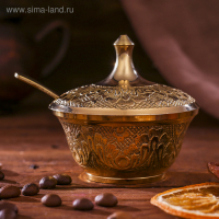 Сахарница латунь "Изящность" 7,5х7,5х8 см Сахарница латунь "Изящность" 7,5х7,5х8 см