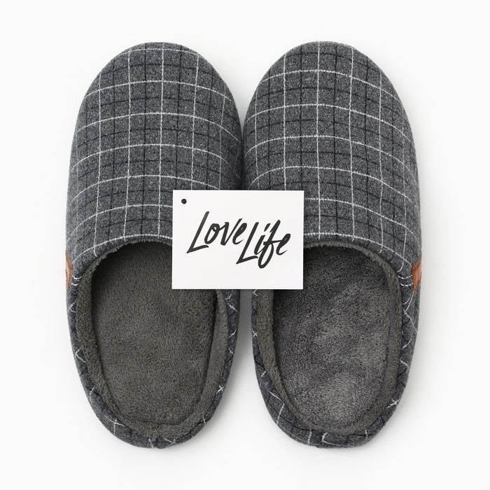 Тапочки женские, размер 36-37, цвет серый Тапочки женские, размер 36-37, цвет серый