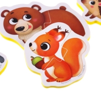 Мягкий пазл для малышей &laquo;Лесные зверята&raquo;, 5 пазлов, Крошка Я