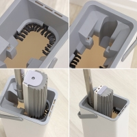 Швабра с отжимом и ведром Raccoon &laquo;Компакт&raquo;: ведро 17&times;12,5&times;34 см, 5,5 л, швабра с насадкой ПВА 28&times;4,5&times;121 см