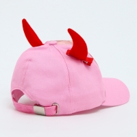 Кепка детская для девочки &laquo;Чертенок&raquo; аниме с заколками, р-р 52-54 5-7 лет