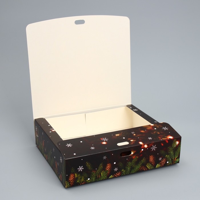 Коробка подарочная новогодняя складная &laquo;Чудесных мгновений&raquo;, 20 х 18 х 5 см, Новый год