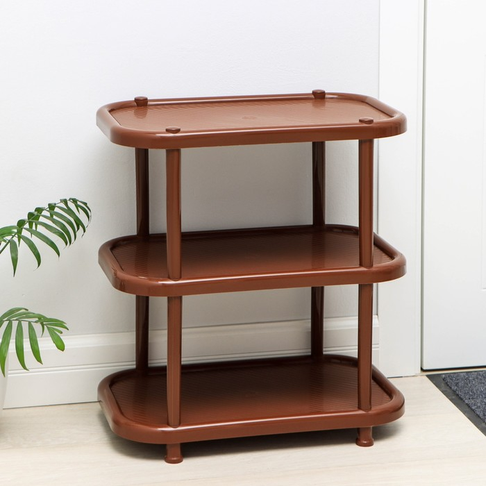 Полка для обуви, 3 яруса, 49,2&times;30,7&times;58,2 см, цвет коричневый