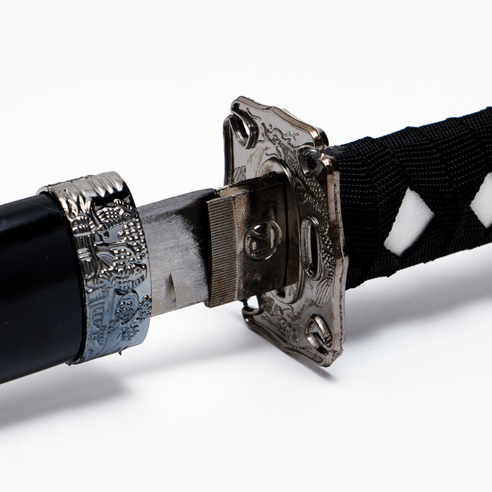 Сув. изделие катаны 3в1 на подставке, ножны дерево, черные глянец 54/81/100см, рукоять микс