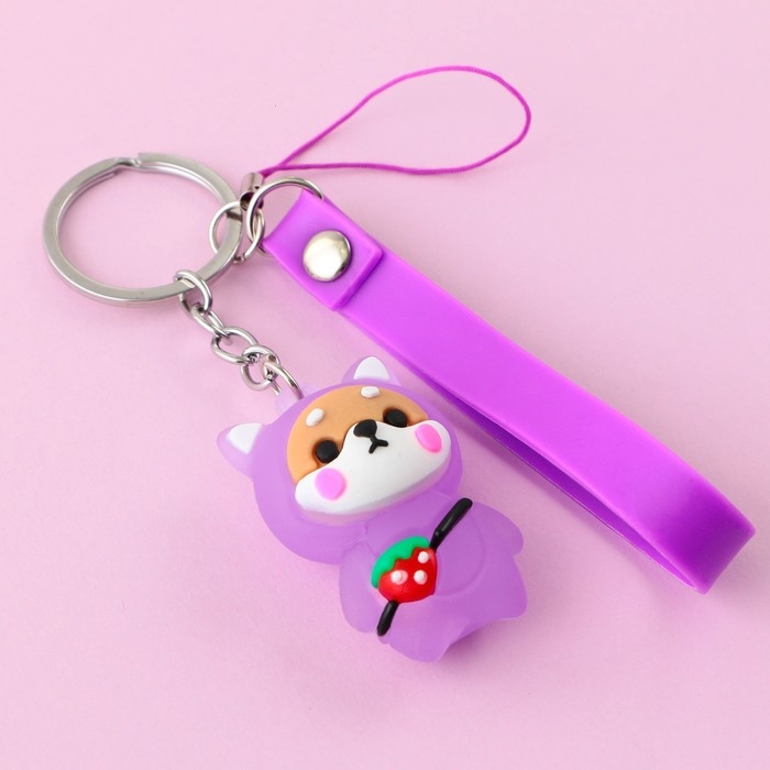 Брелок для ключей с фонариком резиновый &laquo;Сияй от счастья&raquo;, 3 х 9.5 см