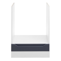 Шкаф напольный ШНД 600 под духовой шкаф Хельга, 600х500х820, Белый/Софт маренго