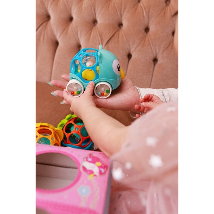 Машинка - погремушка «Совушка», с эластичными элементами, Крошка Я Машинка - погремушка «Совушка», с эластичными элементами, Крошка Я