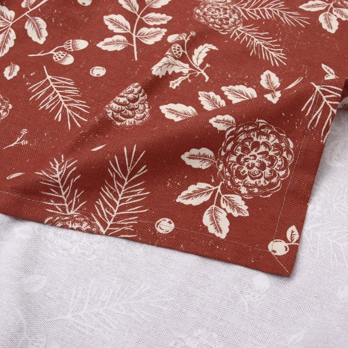 Скатерть Этель "New Year's plants" 149х180 см, 100% хл, рогожка 186 г/м2