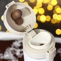 Новый год. Термостакан с кнопкой «Прекрасное время года», 350 мл Новый год. Термостакан с кнопкой «Прекрасное время года», 350 мл