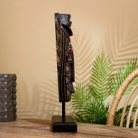 Маска "Чудо" на подставке, албезия 15х10х43 см Маска "Чудо" на подставке, албезия 15х10х43 см