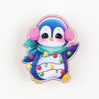 Новогодний значок в коробочке &laquo;Новый год: Пингвиненок&raquo; 2,9 х 3,7