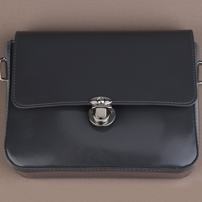 Застёжка для сумки, 3 &times; 3 см, цвет серебряный