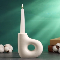 Подсвечник "Брэй" белый глянец, 10х4х10см Подсвечник "Брэй" белый глянец, 10х4х10см