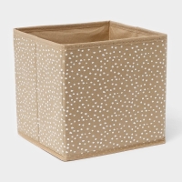 Короб для хранения Доляна Points, 19×19×19 см, цвет бежевый Короб для хранения Доляна Points, 19×19×19 см, цвет бежевый