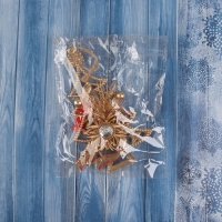 Украшение ёлочное "Ёлочка с цветком" 16х10 см, золото